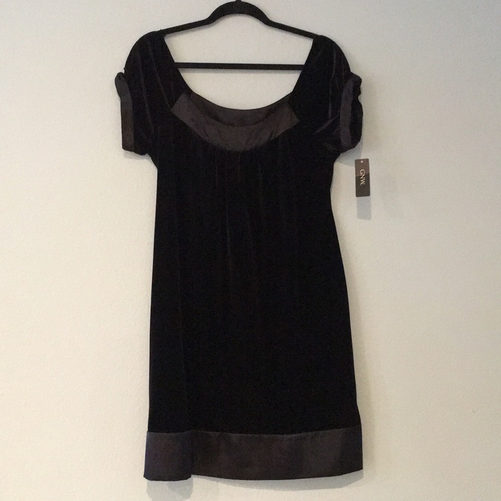 Black velvet dress